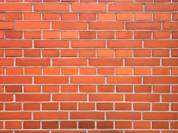 Red brick exterior wall surface